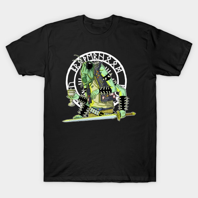 Black Metal Grasshopper T-Shirt by duhstee_parker